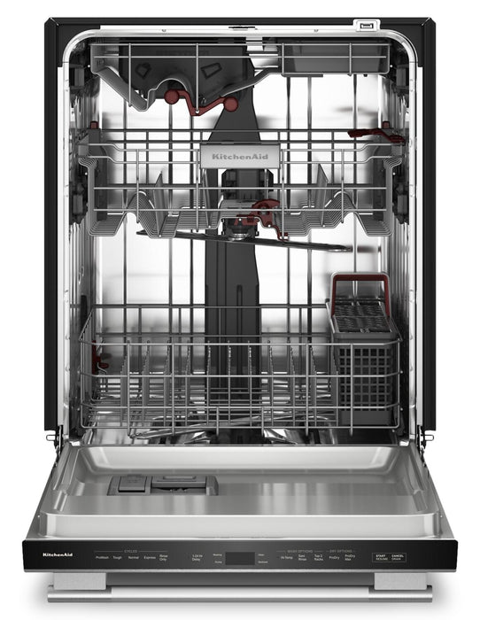 KitchenAid 24\" 44 dBA Dishwasher with 360° Max Jets™ Third Rack -PrintShield Stainless Steel - KDTS424SPS 