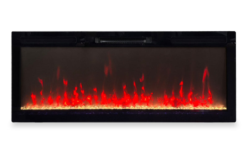 Mirage 48\" Modern Electric Fireplace - Black