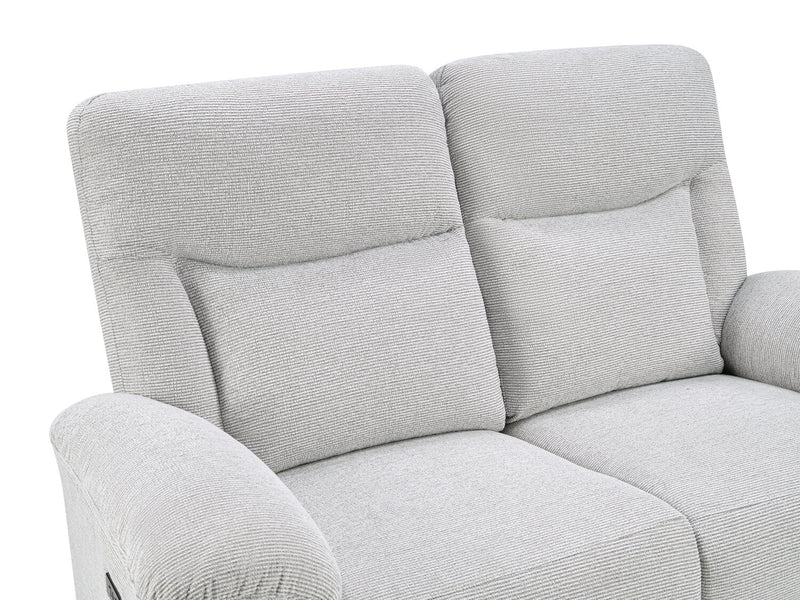Spencer 65.6\" Chenille Fabric Power Reclining Loveseat - Grey