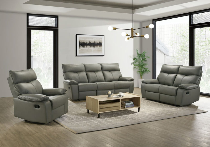 Matteo 42\" Genuine Leather Reclining Chair - Aviarah Grey