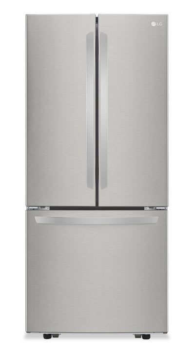 LG 30" 21.8 Cu. Ft. French Door Standard-Depth Refrigerator - Stainless Steel - LFCS22520S  | Réfrigérateur LG de 21,8 pi3 et de 30 po de profondeur standard à portes françaises - acier inoxydable - LFCS22520S
