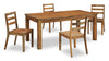 Indie 5pc Dining Set with Table & 4 Chairs, 70-94\"W Extension - Natural