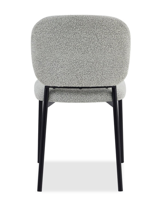 Luka Dining Chair with Boucle Fabric, Metal - Beige 