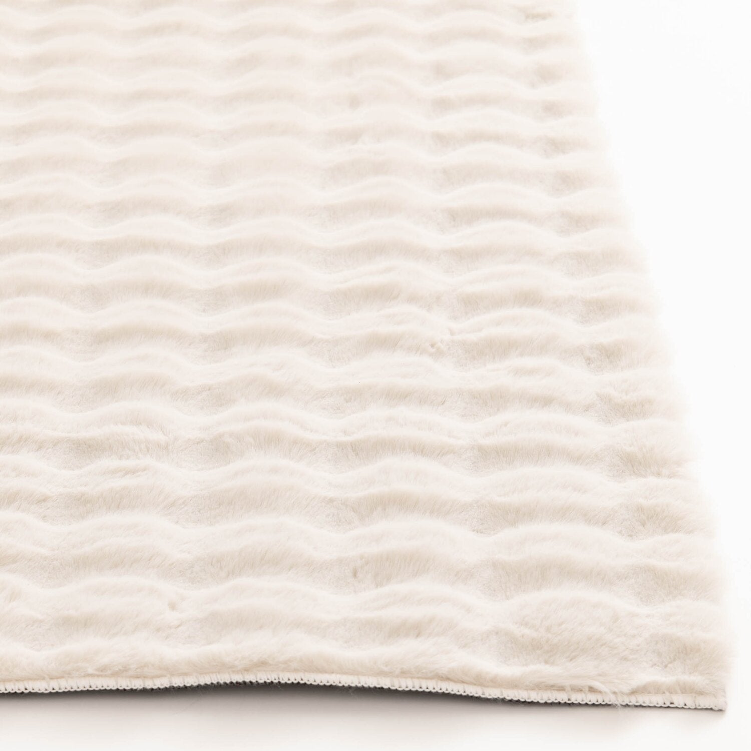 Dream Step Area Rug Dream Step Memory Foam Bubble Ivory Faux Fur Area Rug - 5' x 7' - The Brick