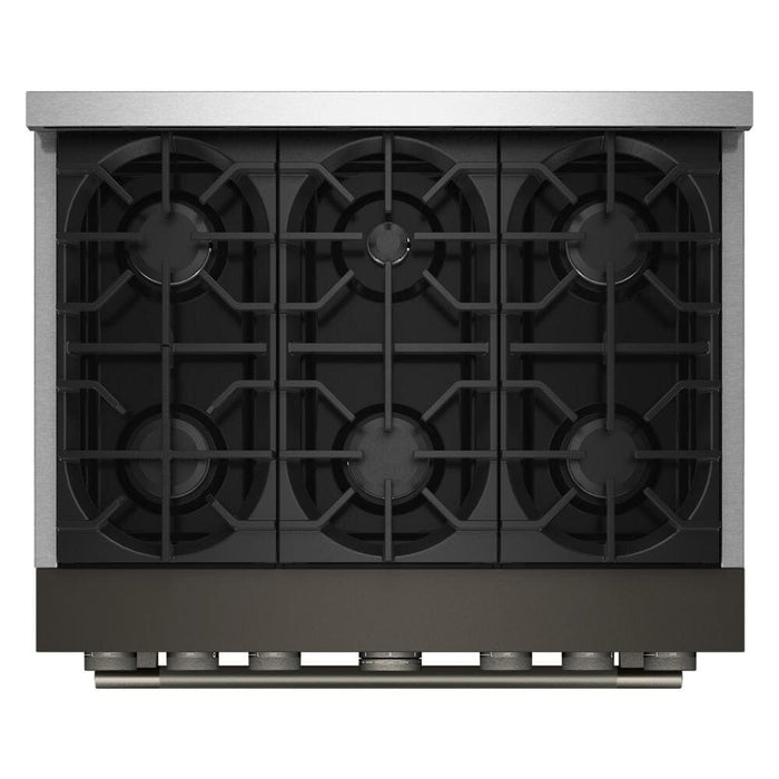 KitchenAid 36\" 5.1 Cu. Ft. Gas Range with No Preheat Air Fry Mode – Black Ore - KFGS936SBE