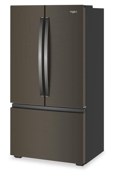 Whirlpool 36\" 24 Cu. Ft. True Counter Depth French Door Refrigerator – Black Stainless Steel - WRFC3036RV