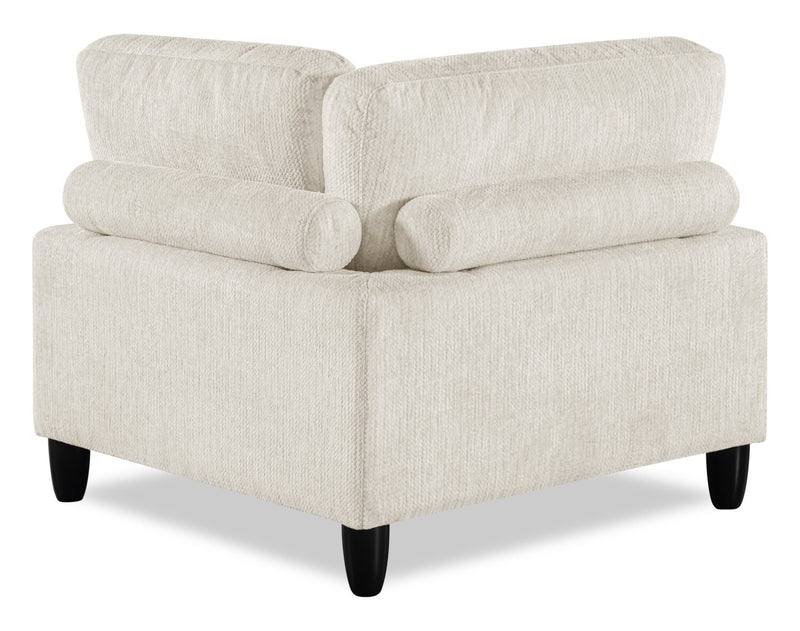 Lounge Modular 40\" Chenille Fabric Corner Chair - Beige
