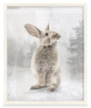Baby Rabbit Framed Artwork with Linen Finish - 17\" x 21\"