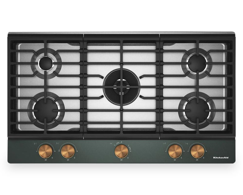 KitchenAid Gas-on-Metal Cooktop with Integrated Wok Grate - Juniper - KCGK736SJP
