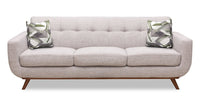 Freeman Linen-Look Fabric Sofa - Dove 