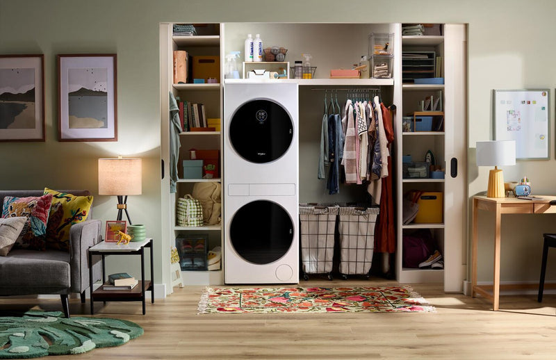 Whirlpool 3.2 Cu. Ft. Washer and Electric 4.3 Cu. Ft. Dryer - White - YWFH5424SW