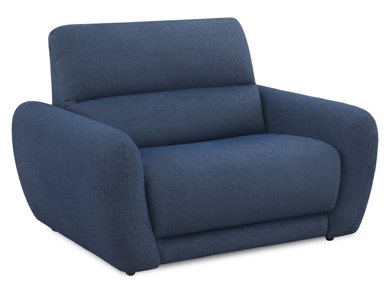 Cindy Crawford Home Kailyn 54\" Fabric Power Reclining Chair with Power Headrest - Indigo
