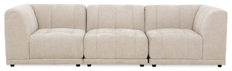 Oaklyn Modular 109\" Fabric Sofa with Tufted Seat Cushions - Beige