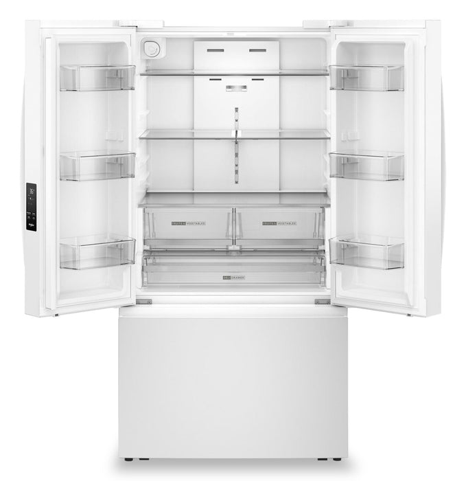 Whirlpool 36\" 31 Cu. Ft. French-Door Refrigerator with Ice Maker - White - WRFF3136SW