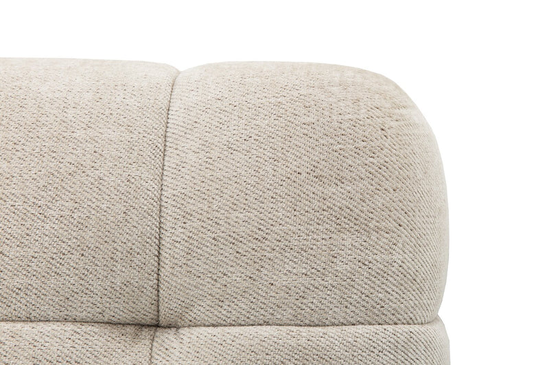 Kort & Co. Oaklyn Modular 6-Piece Fabric Sectional with Ottomans and Tufted Seat Cushions - Beige