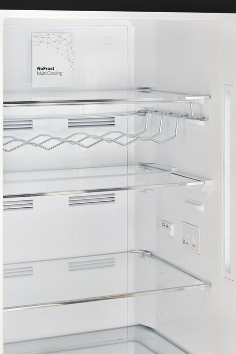 Classic Retro by Unique 24\" 12 Cu. Ft. Bottom-Freezer Refrigerator - Matte Black - UGP-340L MB AC