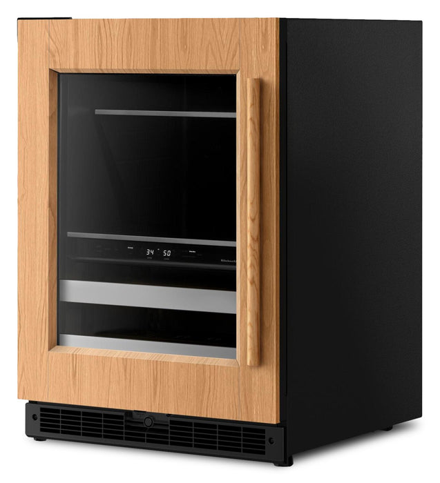 KitchenAid 24\" Beverage Centre with Wood-Front Racks – Panel Ready - KUBL524SPA