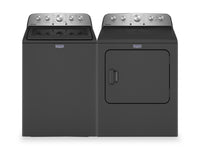 Maytag 5.5 Cu. Ft. Top-Load Washer with Power™ Impeller and 7 Cu. Ft. Gas Dryer with Steam - Volcano Black 