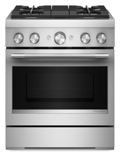 KitchenAid 4.1 Cu. Ft. Dual Fuel Range with No Preheat Air Fry Mode – Stainless Steel - KFDS930SSS	 | Cuisinière hybride KitchenAid de 4,1 pi3 avec mode de friture à air sans préchauffage - acier inoxydable - KFDS930SSS