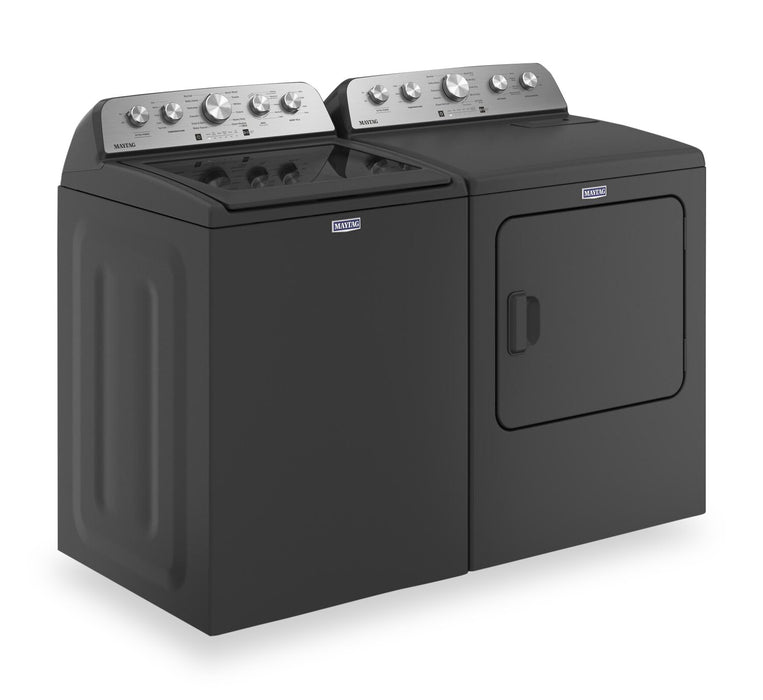Maytag 5.4 Cu. Ft. Top-Load Washer and 7 Cu. Ft. Gas Dryer with Steam - Volcano Black