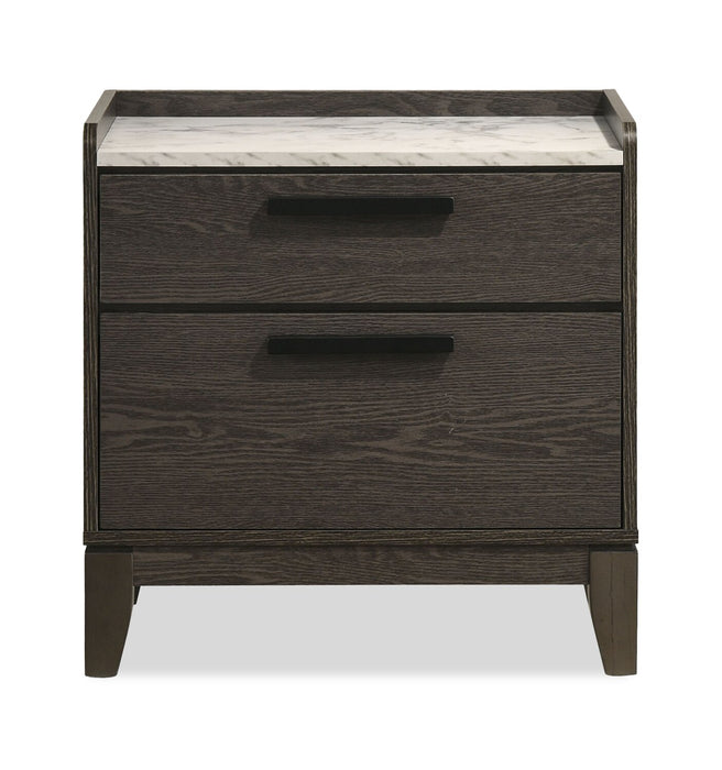 Sable 6pc Bedroom Set with Bed, Dresser, Mirror & Nightstand, Dark Grey - King Size