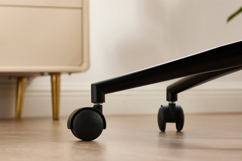 Stevie 23\" Swivel Leather-Like Office Chair with Adjustable Height – Dark Brown