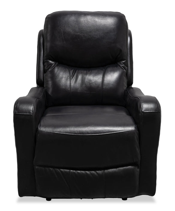 Elli 32\" Faux Leather Swivel Glider Power Reclining Chair – Black