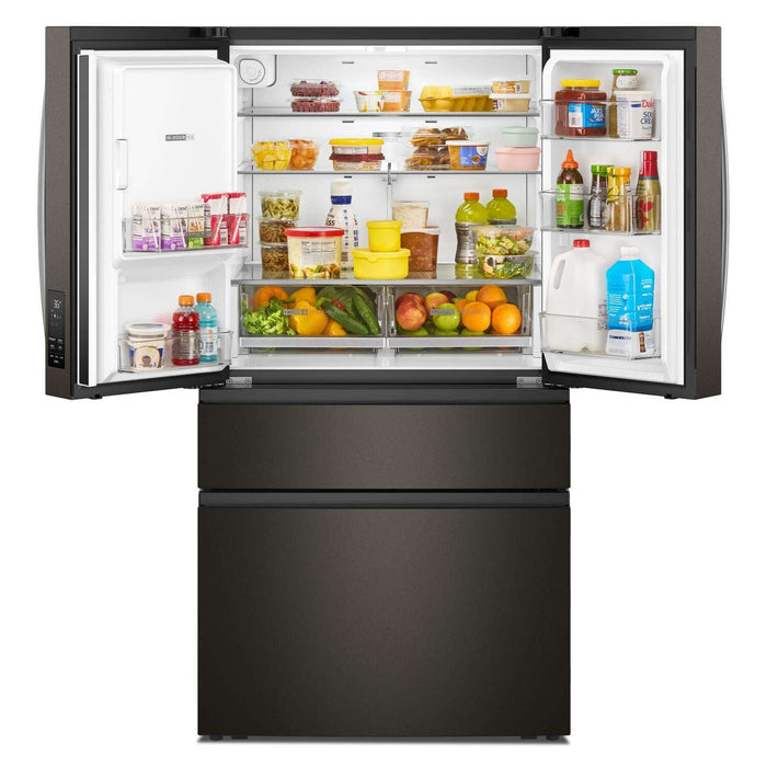 Whirlpool 36\" 29 Cu. Ft. French Door Refrigerator – Fingerprint Resistant Black Stainless Steel - WRMF3636SV