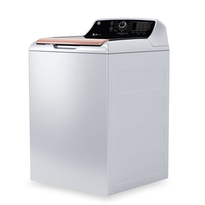 GE 5.3 Cu. Ft. Top Load Washer - White and Rose Gold - GTW690BMYWR