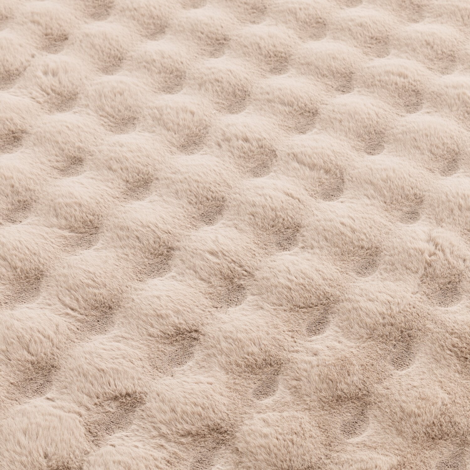 Dream Step Area Rug Dream Step Memory Foam Bubble Taupe Faux Fur Area Rug - 5' x 7' - The Brick