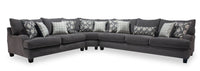 Rosedale 3-Piece Chenille Sectional - Clint Smoke 