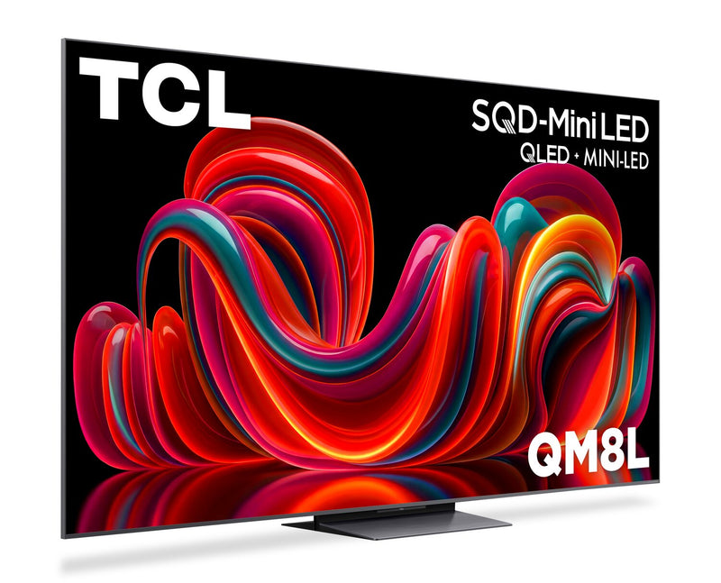TCL 65\" QM8L SQD Mini-LED 4K Smart Google TV (65QM8L) - 2026 Model