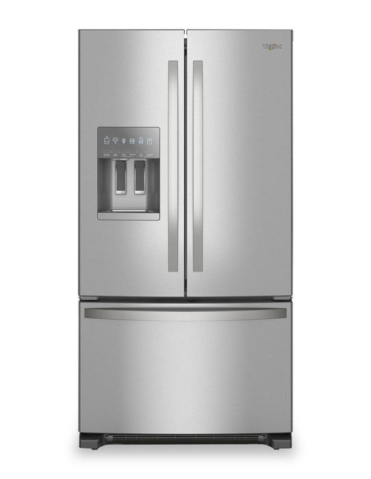 Whirlpool 36\" 25 Cu. Ft. French-Door Refrigerator with Ice and Water Dispenser - WRFF3436RZ