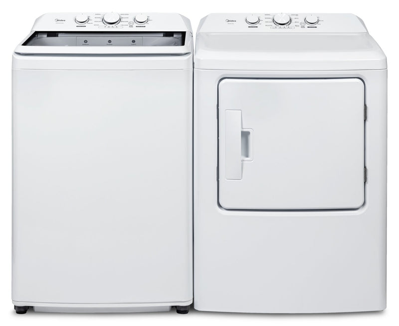 Midea 4.5 Cu. Ft. Top Load Agitator Washer and 7.0 Cu. Ft. Electric Dryer – White 