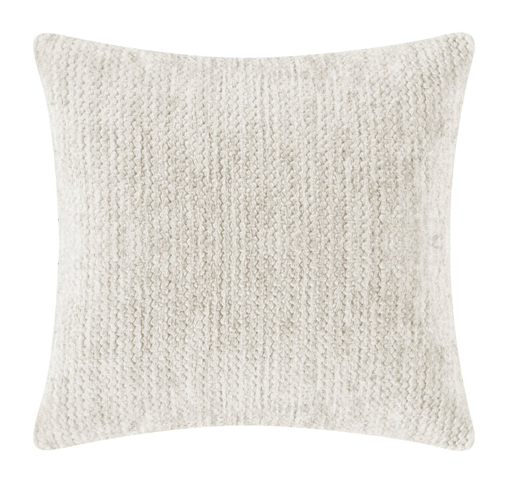 Lounge 4-Piece Chenille Modular Sectional with Ottoman – Beige 