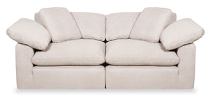 Eclipse Linen-Look Fabric Modular Loveseat - Linen