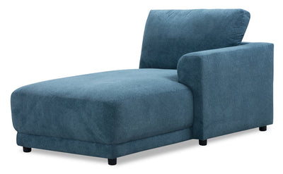Voyage Modular Fabric Right-Facing Chair with Removable Back Cushions – Blue | Fauteuil modulaire de droite Voyage en tissu avec coussins de dossier amovibles - bleu