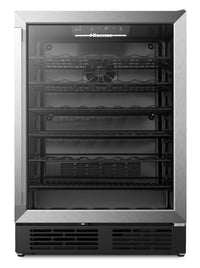 Hisense 5.4 cu. ft. 54-Bottle Hybrid Beverage and Wine Cooler with Reversible Door - Black - HWS054B1ASD 