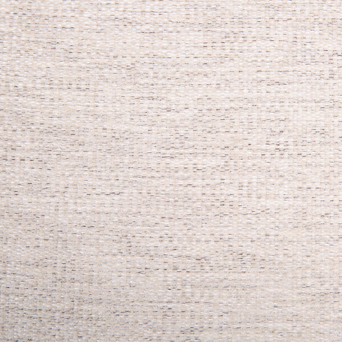 Mallie 28\" Chenille Fabric Ottoman with Wood Legs - Shell White