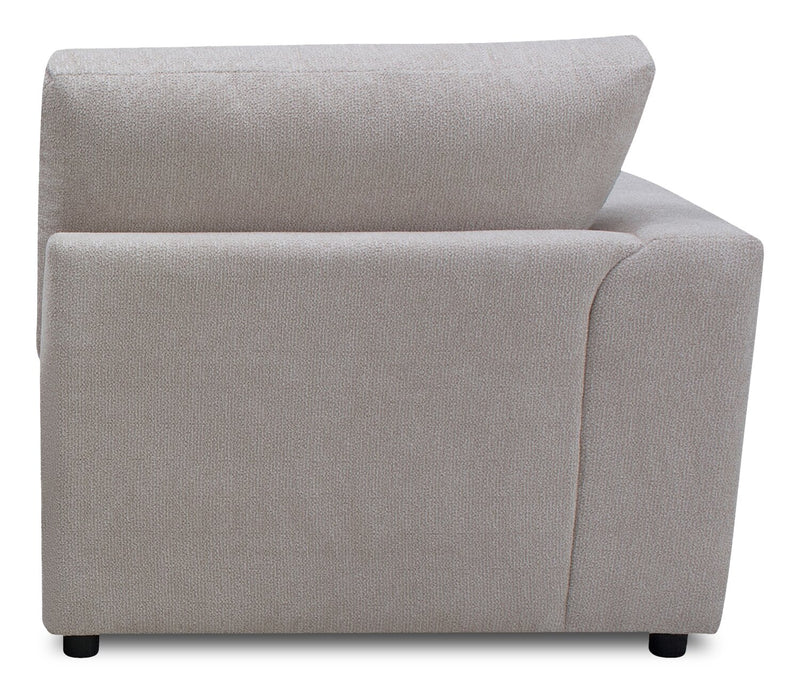 Voyage Modular Left-Facing Fabric Chair with Removable Back Cushions – Beige