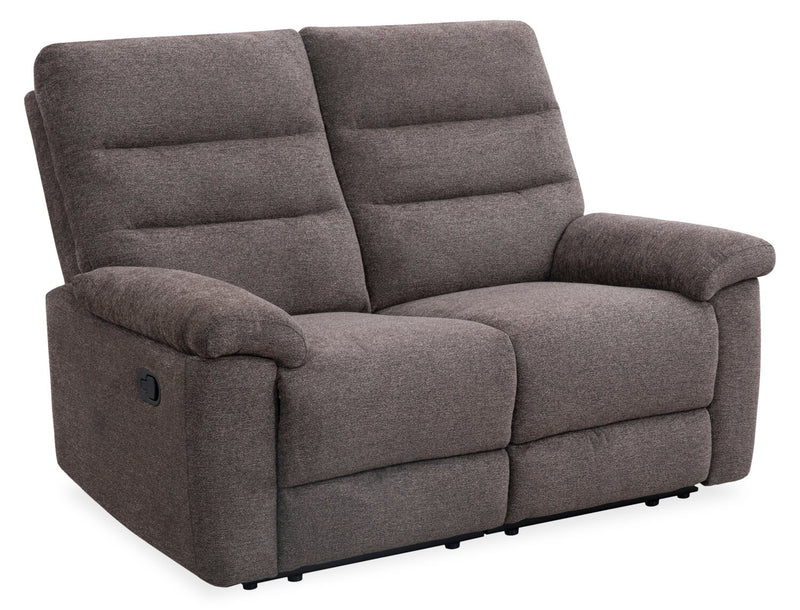 Jasper 59\" Chenille Fabric Reclining Loveseat - Brown