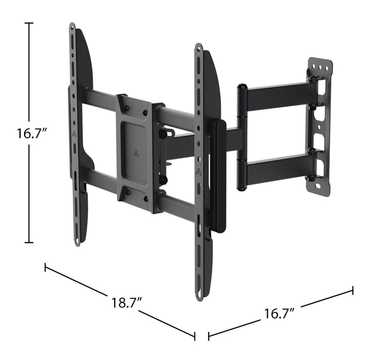 Seneca SSA31 Full Motion Single Stud TV Wall Mount for 25\" to 70\" TVs – Black