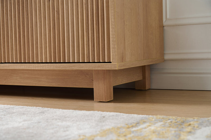 Sylvie 70\" Modern TV Stand with Storage for TVs up to 70\" - Natural Oak