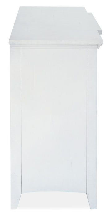 Wesley 90\" Traditional TV Stand with Storage and Cable Management for TVs up to 95\" - Chalk White