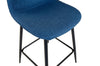 Jax Counter-Height Stool with Polyester Fabric, 26"H, Metal - Blue | Tabouret Jax de hauteur comptoir de 26 po (H) en tissu de polyester et en métal - bleu
