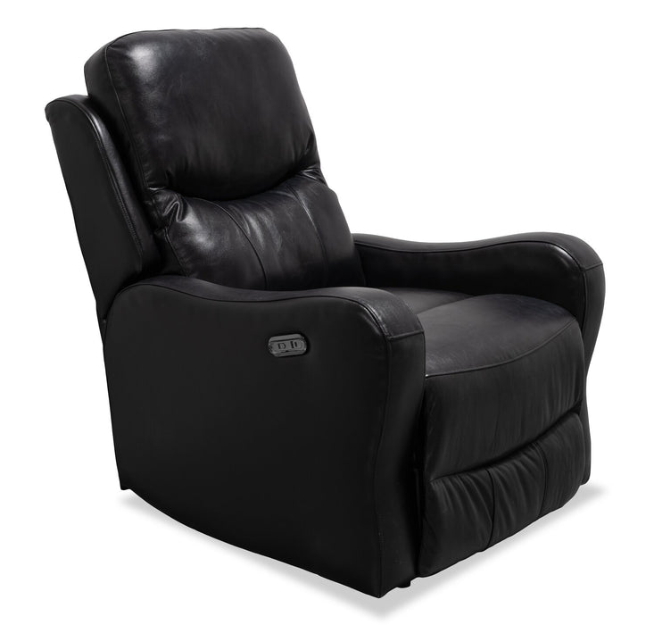 Elli 32\" Faux Leather Swivel Glider Power Reclining Chair – Black