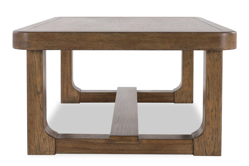 Gideon 56” Solid Wood Country-Style Coffee Table - Brown