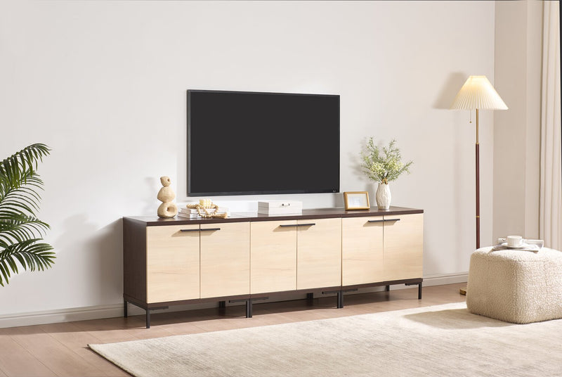 Sonora 3-piece TV Stand with Storage for TVs up to 86\"- Dark Oak