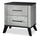 ["Blake Bedside 2-Drawer Nightstand, 24##PACKAGEDETAILSquot;W x 22##PACKAGEDETAILSquot;H - Grey & Black"]