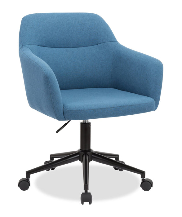 Stevie 23\" Swivel Office Chair with Adjustable Height – Blue
